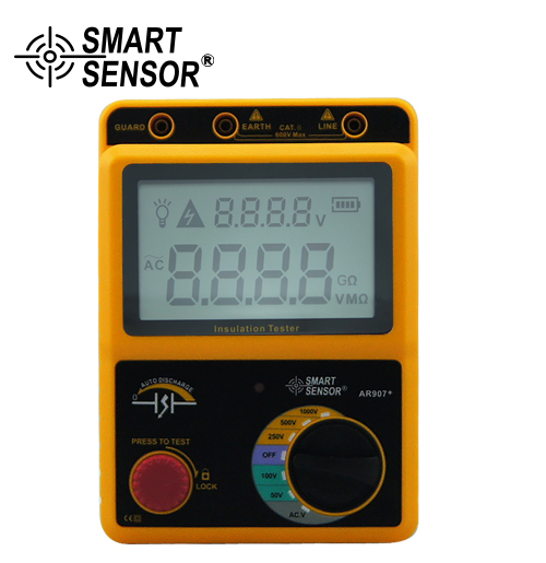 ?，?AR907+數(shù)顯高壓兆歐表 絕緣電阻表 1000V搖表電子搖表兆歐表
